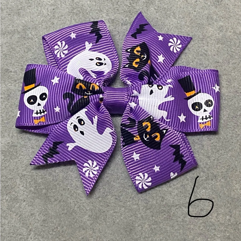 🕸️Halloween Spooky Cute Ghosts Spiders Pumpkin Hair Bows